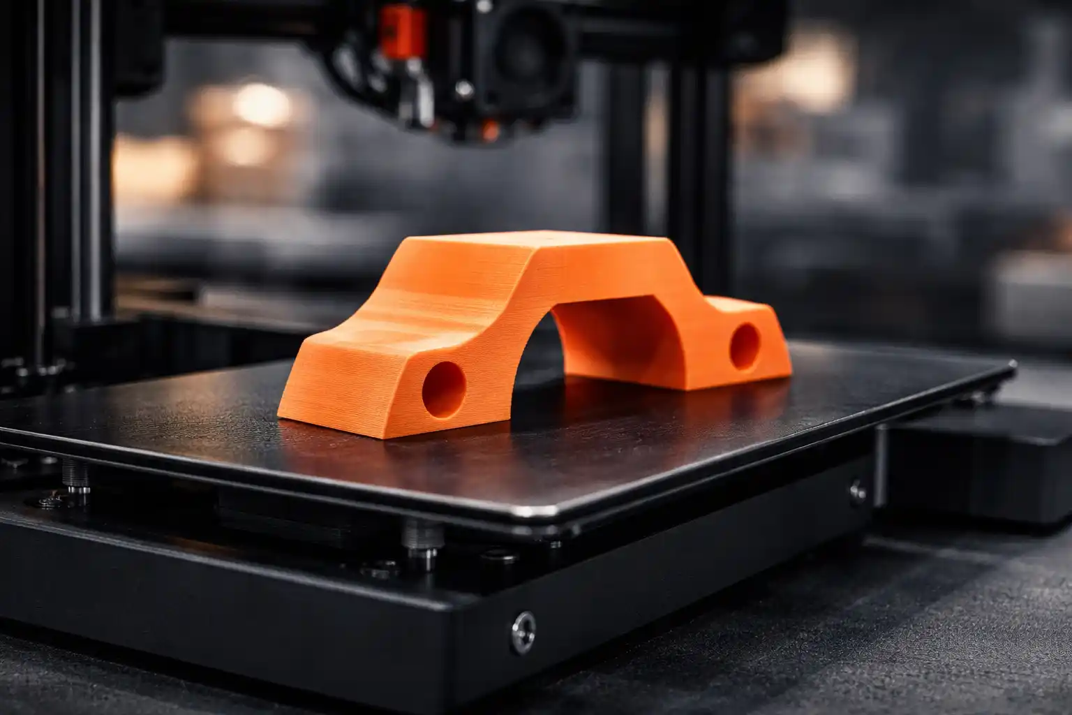 Foto di un prototipo stampato in 3D in fase di verifica